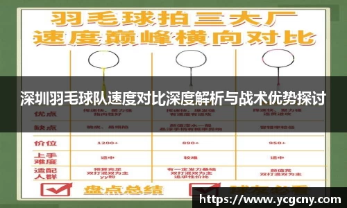 深圳羽毛球队速度对比深度解析与战术优势探讨